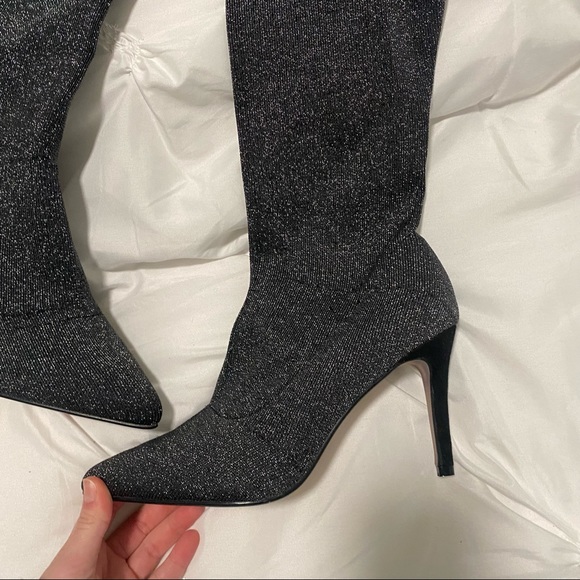 Catherine Malandrino Delchy Pointed Toe Tall Knit Boot - Picture 3 of 5